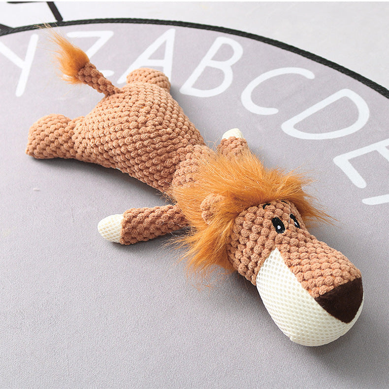Plush Cartoon Puppy Dog Toy Pet Dog Chew Squeak Toys For Small Dogs Teeth Grinding Pet Products Dog Accessories - Pawsentialshub