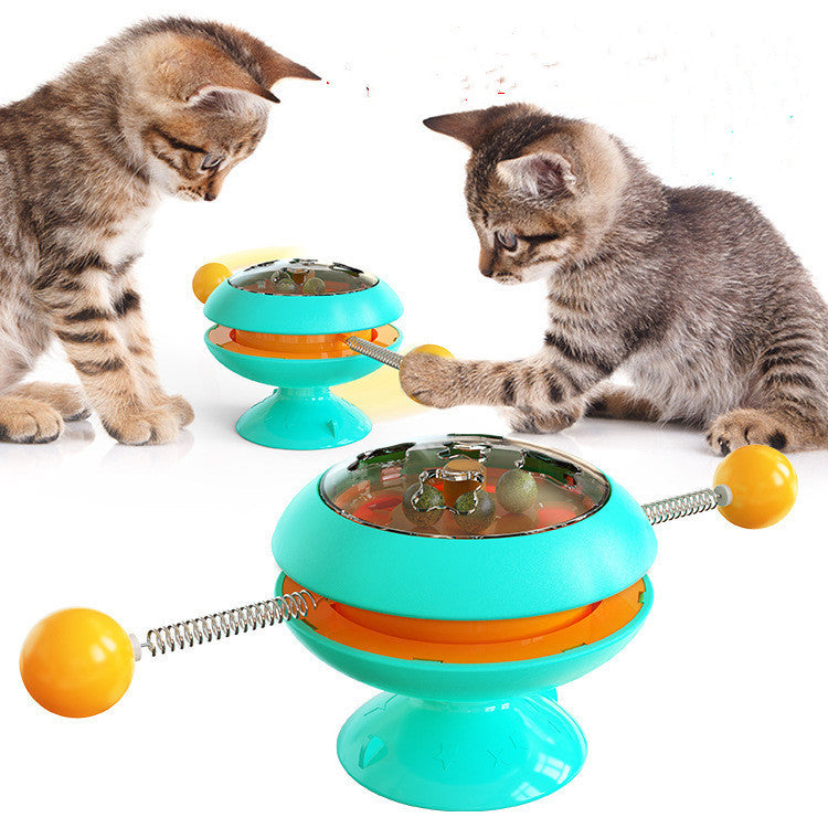 Rotatable Cat Toys Supplies With Catnip Interactive Training Toys For Cats Kitten Cat Accessories Pet Products - Pawsentialshub