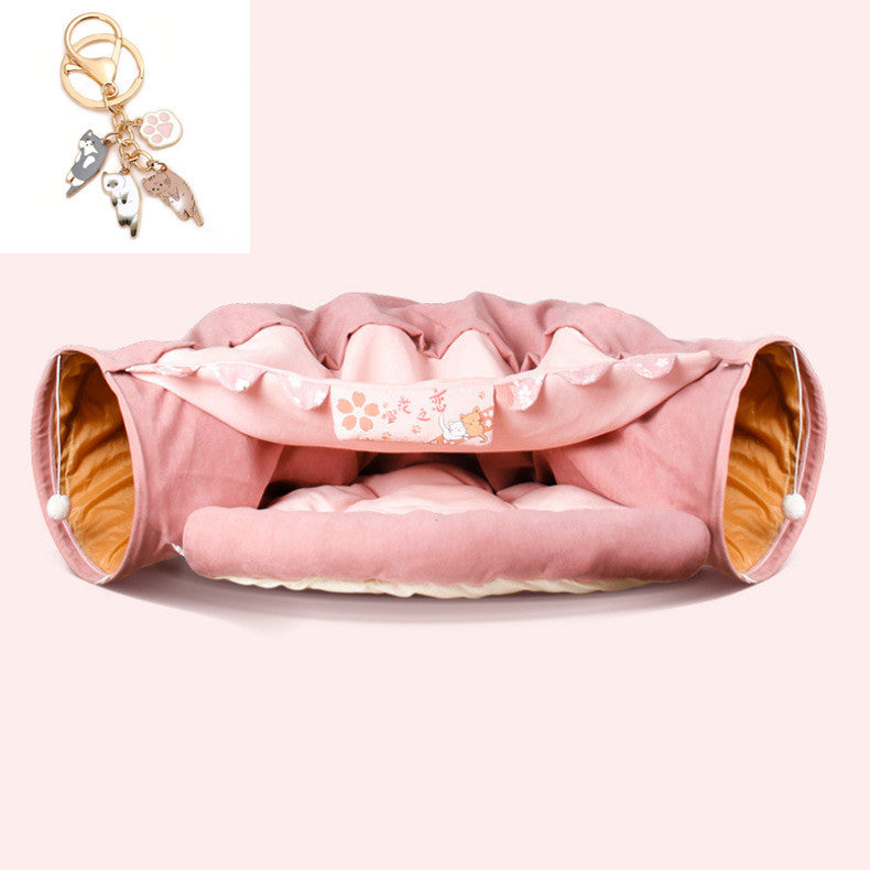 Collapsible Cat Tunnel Durable Washable Collapsible - Pawsentialshub