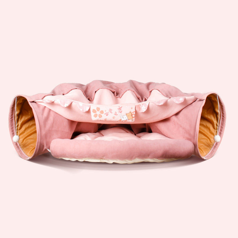 Collapsible Cat Tunnel Durable Washable Collapsible - Pawsentialshub