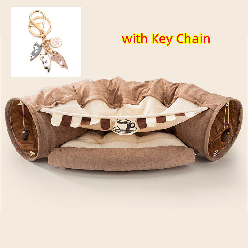Collapsible Cat Tunnel Durable Washable Collapsible - Pawsentialshub