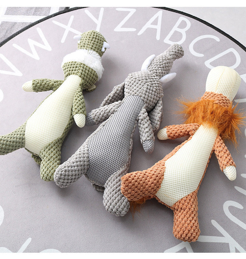 Plush Cartoon Puppy Dog Toy Pet Dog Chew Squeak Toys For Small Dogs Teeth Grinding Pet Products Dog Accessories - Pawsentialshub