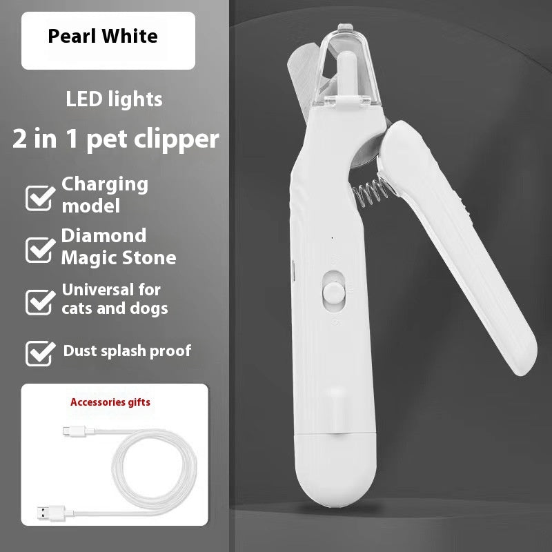 2 In 1 Pet Nail Clippers With Led Light Dog Cat Special Blood Line Scissors Multifunction Animals Paw Nail Trimmer Pet Supplies My Store
