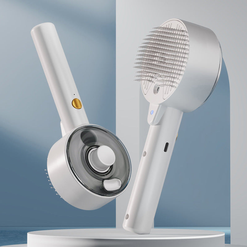 Animal Hair Remover Brush Dog And Cat Steam Brush Pet Self Cleaning Dog Brush Grooming Removes Cat Hairs Cat Dog Accessories Pet Products - Pawsentialshub