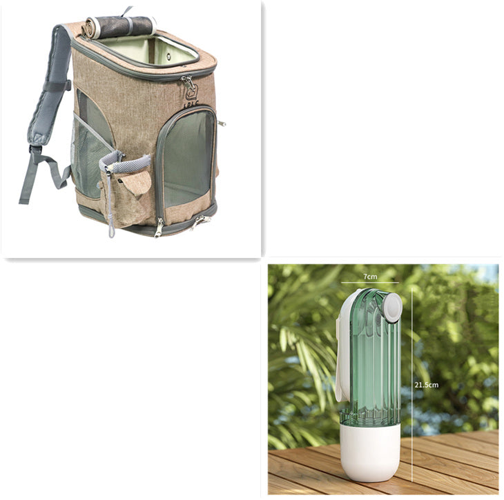 2 In 1 Pet Water Cup Segment Design Green Dog Walking Portable Drinking Cup Dog Feeding Supplies Pet Supplies Dog Walking Water Feeder Pets Products - Pawsentialshub