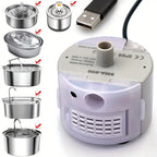 Cylindrical Stainless Steel Pet Water Dispenser Accessories My Store