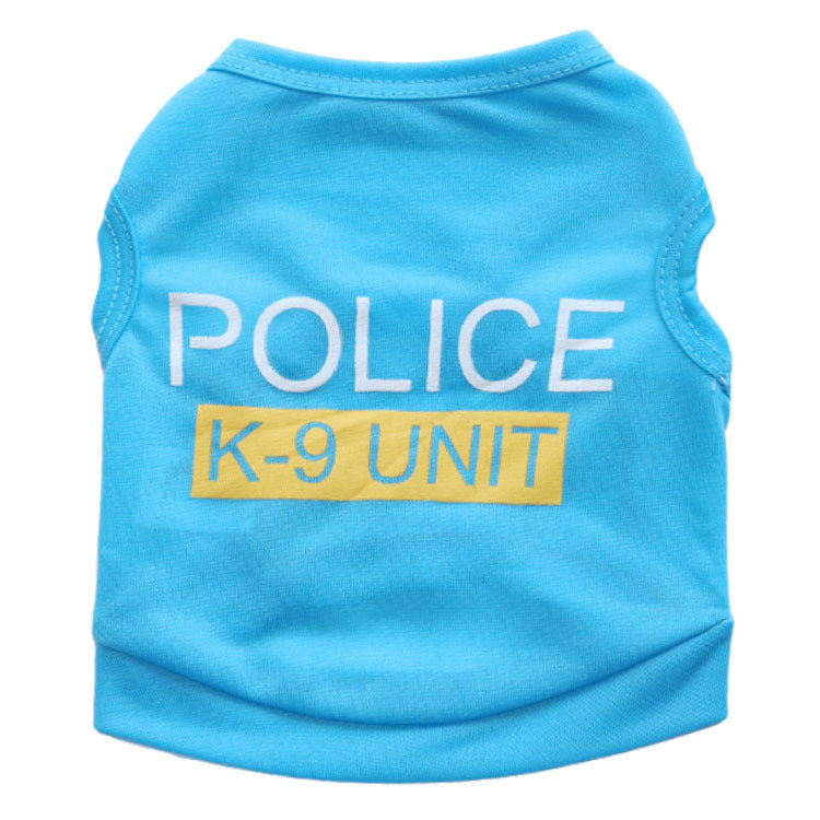 Spring And Summer Police Dog Pet Clothes Vest Pawsentialshub