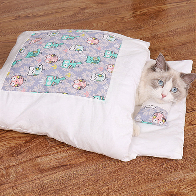 Cat Litter Winter Warm Cat Closed Removable And Washable Quilt Pawsentianshub