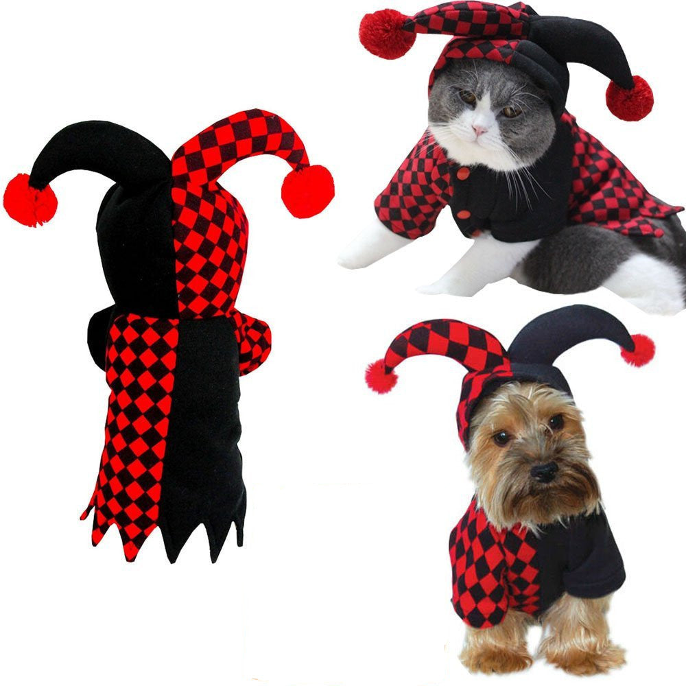 Halloween Funny Clown Pet Dog Cat Costume Pawsentialshub