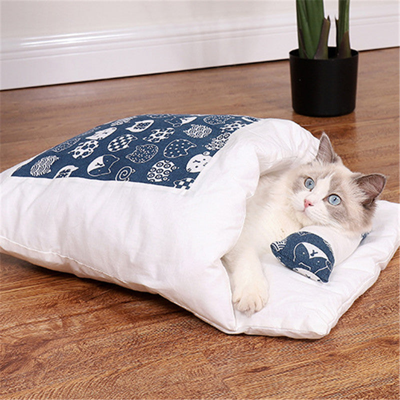 Cat Litter Winter Warm Cat Closed Removable And Washable Quilt Pawsentianshub