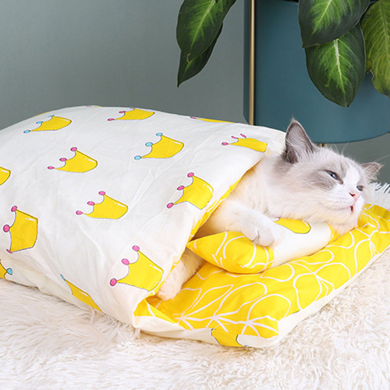 Cat Litter Winter Warm Cat Closed Removable And Washable Quilt Pawsentianshub