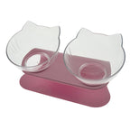 Cat Double Bowl Cat Food Bowl Protects Cervical Vertebra - Pawsentialshub