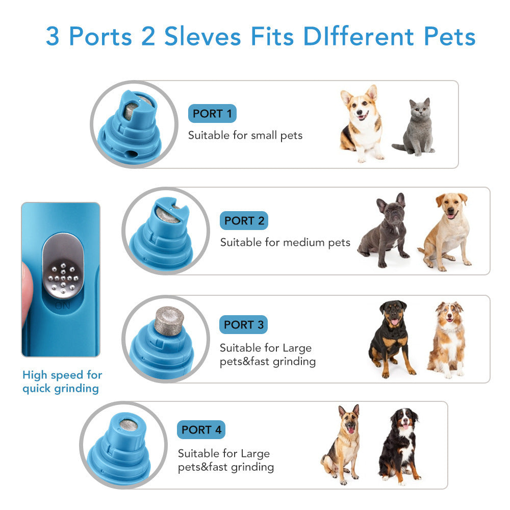 Pet Nail Grinder Electric Nail Polisher For Pet Dog Claw Trimmer Pet Nail Cutter Pet Trimmer Pet Clippers Pet Electric Grooming Toll Pet Nail Trimmer Pet Supplies - Pawsentialshub