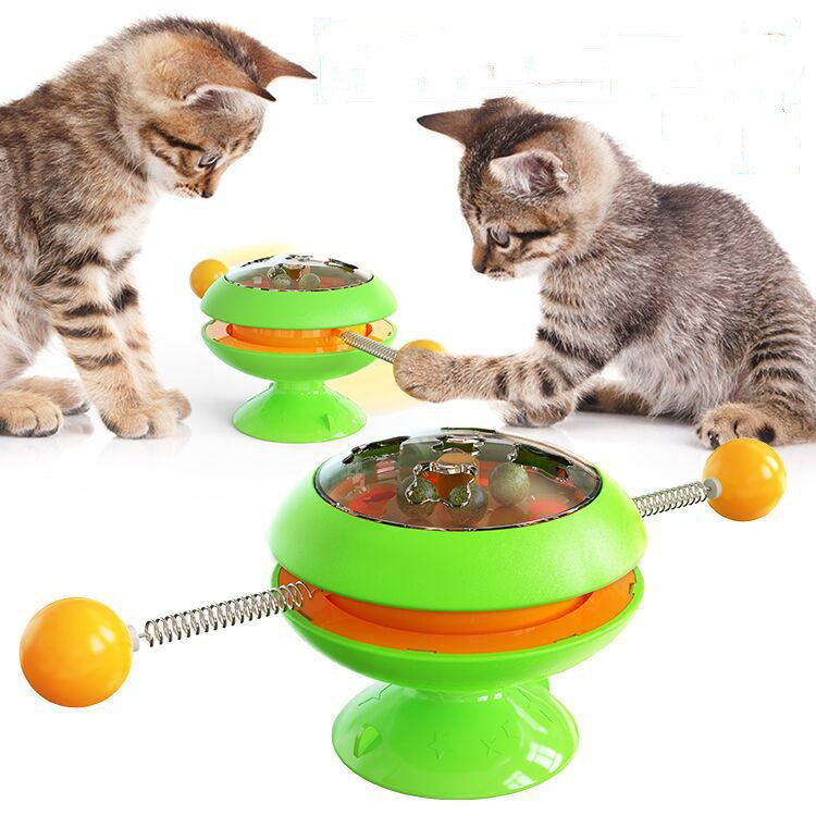 Rotatable Cat Toys Supplies With Catnip Interactive Training Toys For Cats Kitten Cat Accessories Pet Products - Pawsentialshub