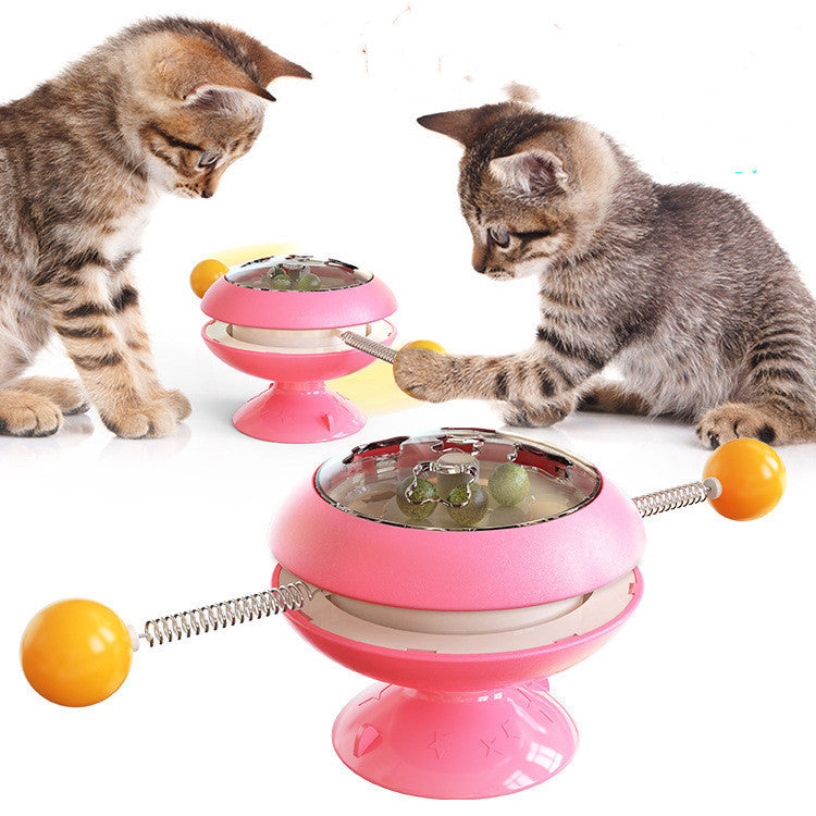 Rotatable Cat Toys Supplies With Catnip Interactive Training Toys For Cats Kitten Cat Accessories Pet Products - Pawsentialshub