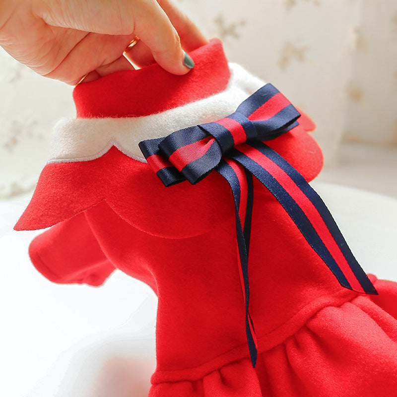 Pet Dog Cat Autumn And Winter Woolen Cloth Student British Style Cat And Aat Costume Pawsentialshub