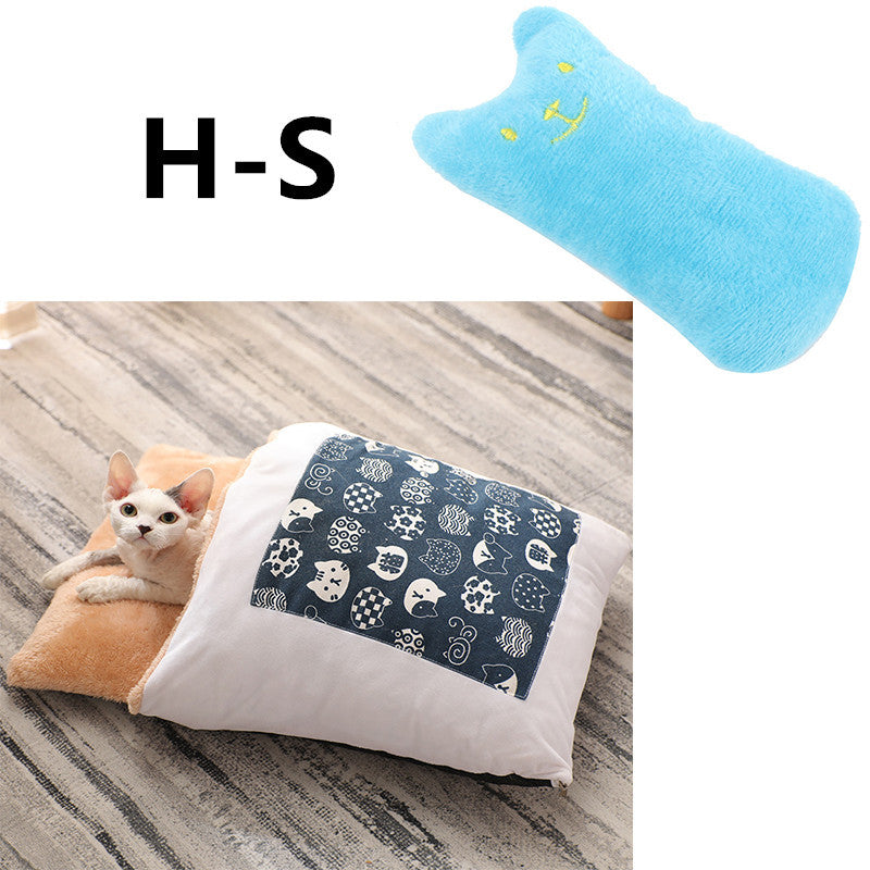 Cat Litter Winter Warm Cat Closed Removable And Washable Quilt Pawsentianshub