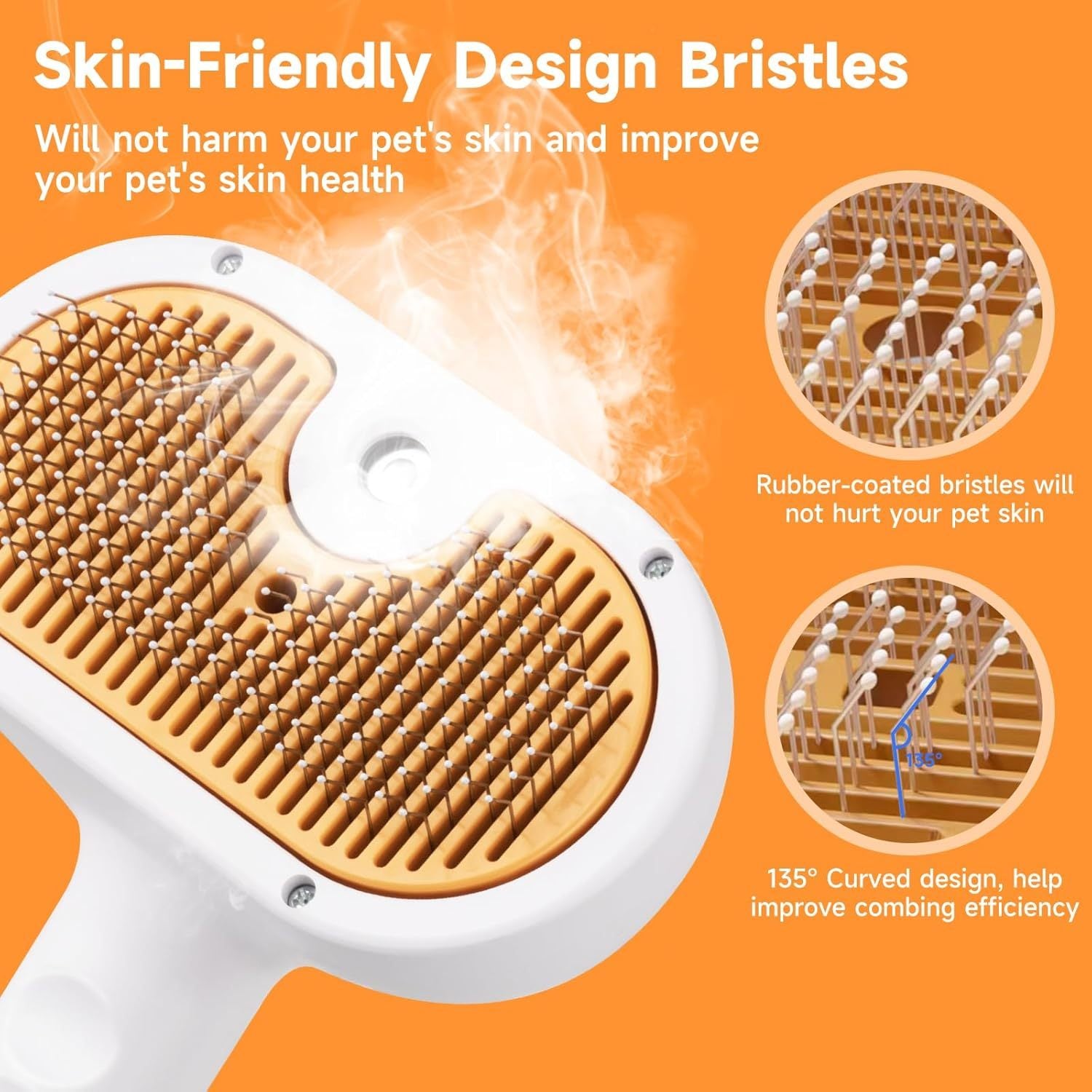 Universal Pet Steam Brush For Cats And Dogs 3-in-1 Spray Hair Removal Comb With Waterless Shampoo And Ear Towel,Tiktok, Amazon, Walmart Banned - Pawsentialshub