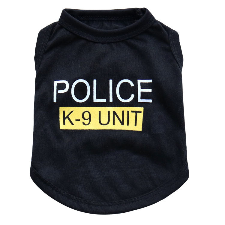 Spring And Summer Police Dog Pet Clothes Vest Pawsentialshub