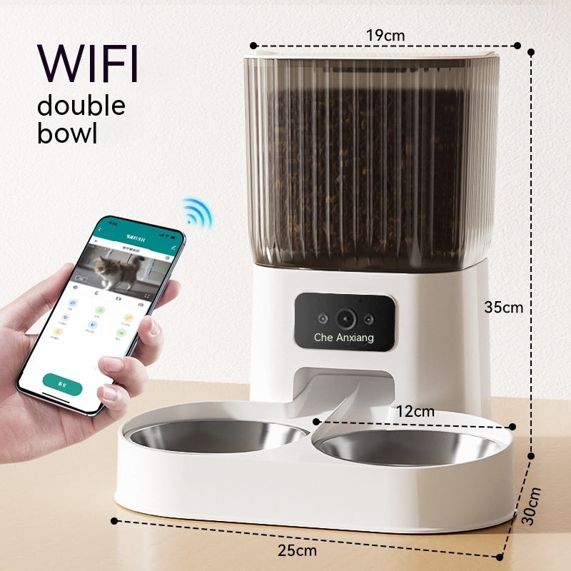 Automatic Pet Feeder Cat Intelligent Remote Control Cat Food Dog Food Timing Quantitative Video Monitoring Pet Feeding Machine - Pawsentialshub