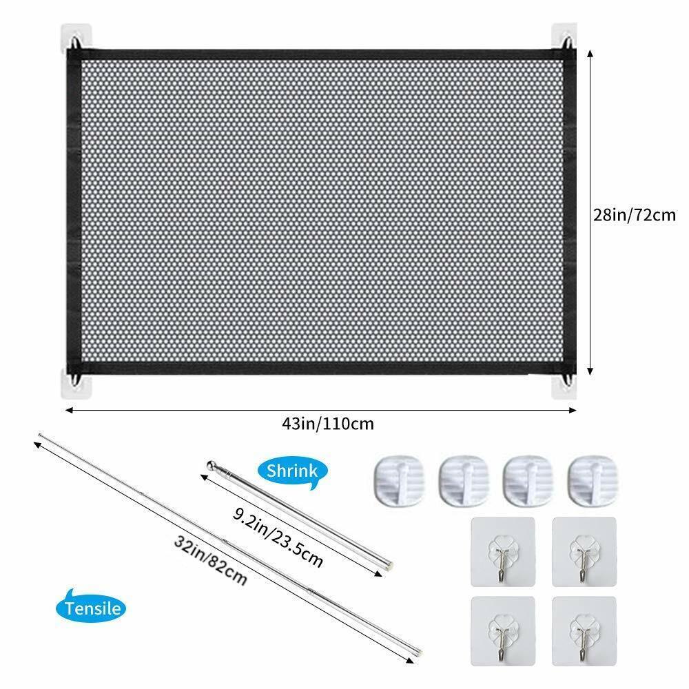 Pets Dog Cat Baby Safety Gate Mesh Fence Magic Portable Guard Net Stairs Doors - Pawsentialshub