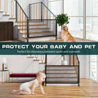 Pets Dog Cat Baby Safety Gate Mesh Fence Magic Portable Guard Net Stairs Doors - Pawsentialshub