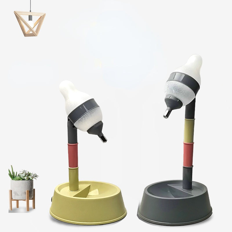 The New Dog Waterer Can Adjust The Height Of Pets And The Water And Feed All-in-one Cat Drinking Bowl Dog Supplies My Store