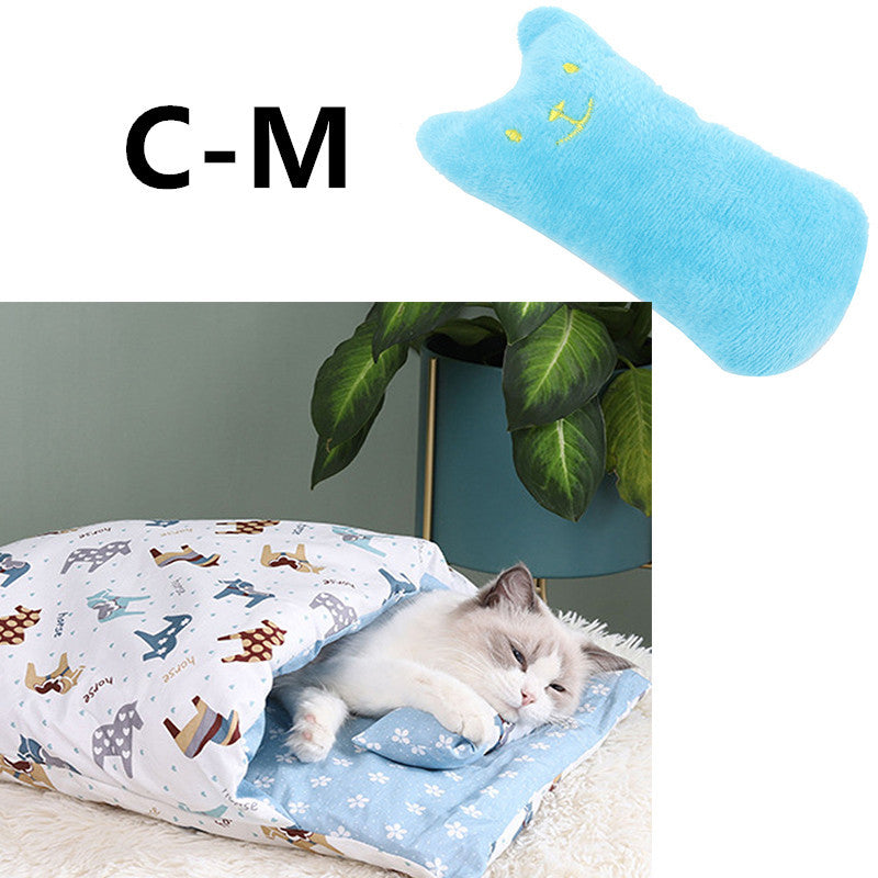 Cat Litter Winter Warm Cat Closed Removable And Washable Quilt Pawsentianshub