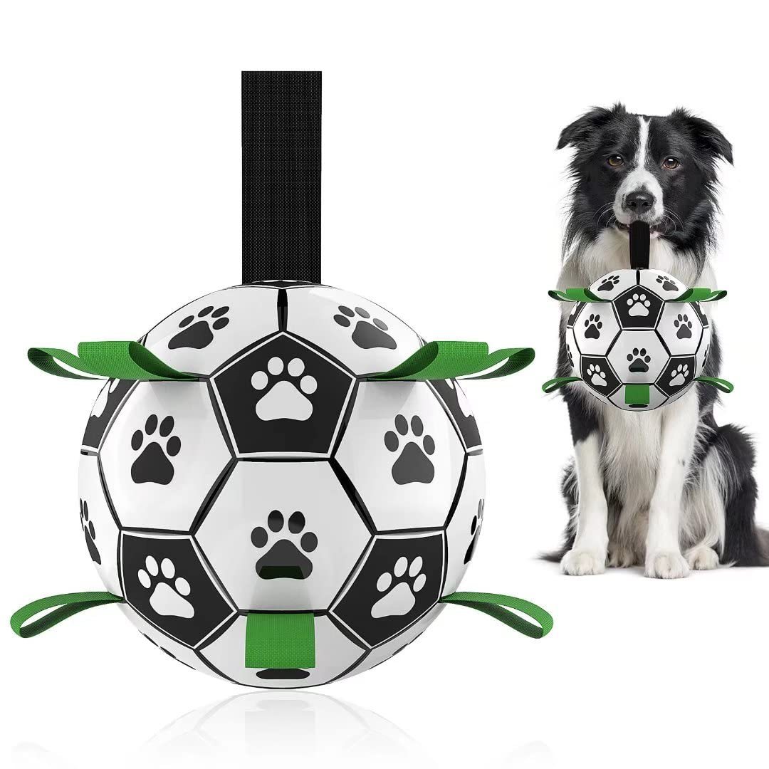 Interactive Dog Football Toy Soccer Ball Inflated Training Toy For Dogs Outdoor Border Collie Balls For Large Dogs Pet Supplies Pawsentianshub