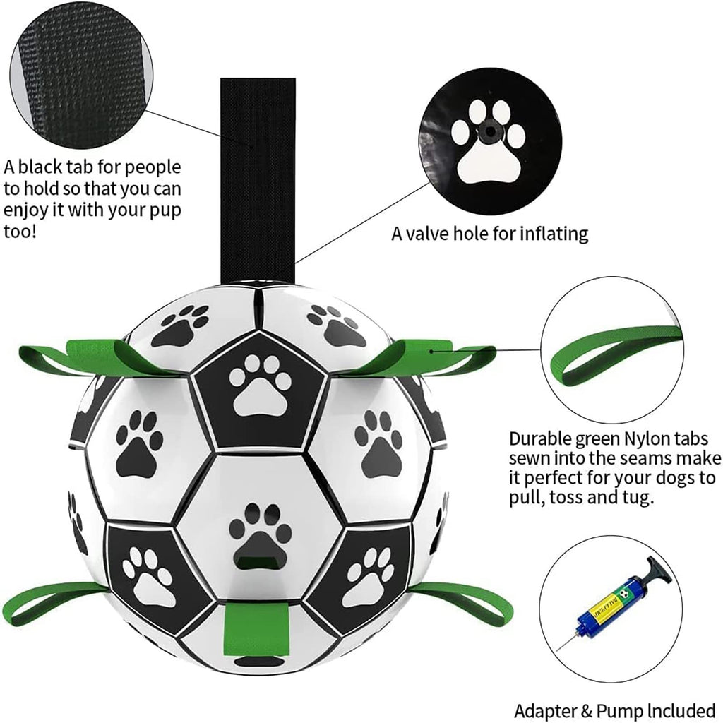 Interactive Dog Football Toy Soccer Ball Inflated Training Toy For Dogs Outdoor Border Collie Balls For Large Dogs Pet Supplies - Pawsentialshub