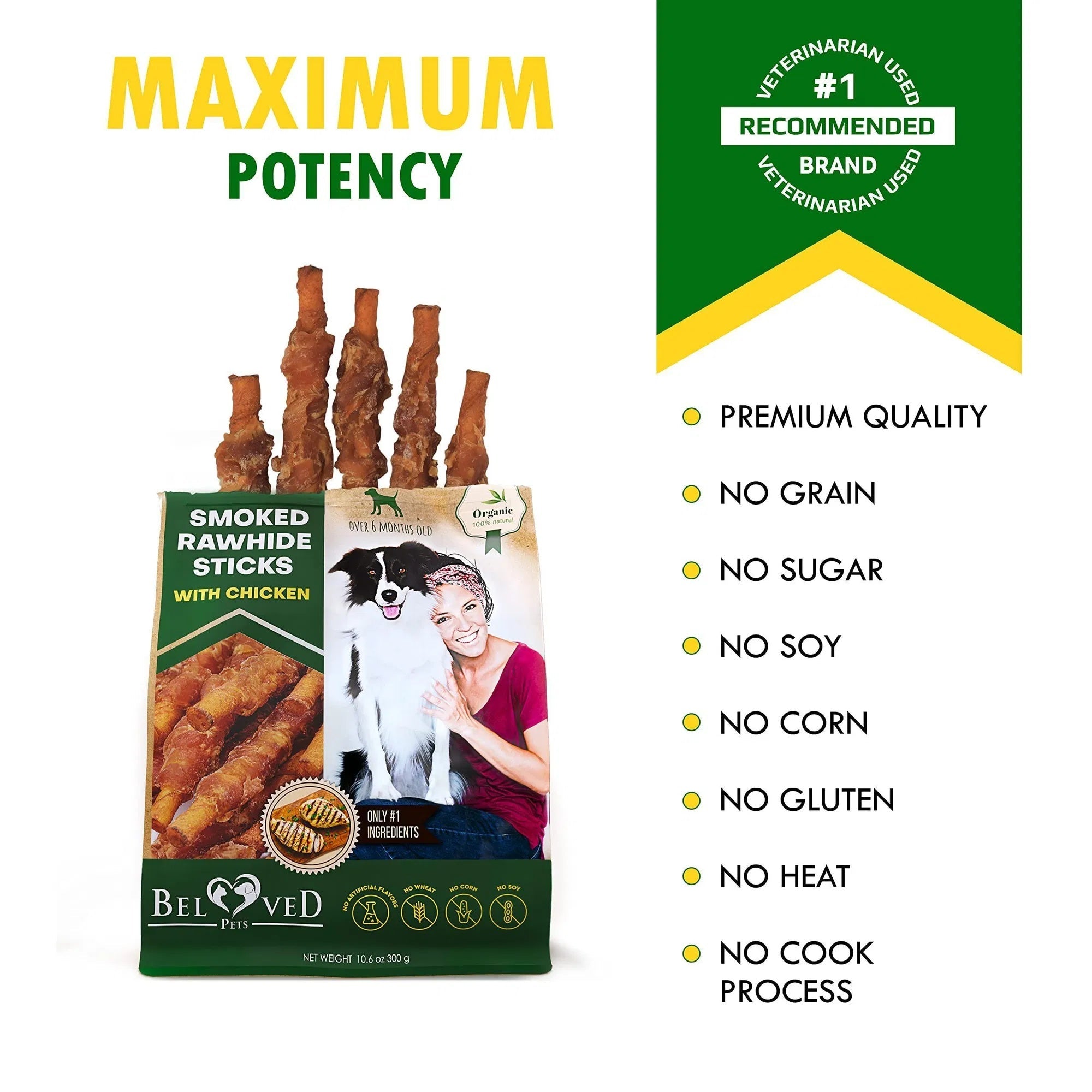 Dog Smoked Rawhide Sticks Wrapped Chicken Pet Natural Chew Treats Grain Free Organic Meat Healthy Human Grade Dried Snacks In Bulk Pawsentialshub