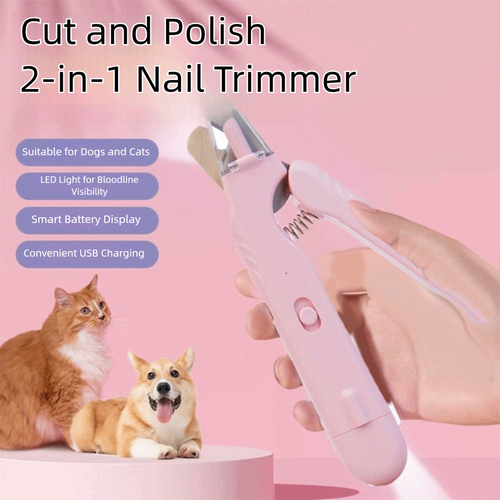 2 In 1 Pet Nail Clippers With Led Light Dog Cat Special Blood Line Scissors Multifunction Animals Paw Nail Trimmer Pet Supplies My Store