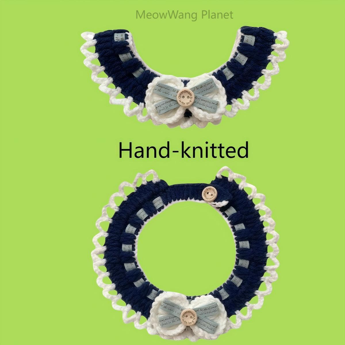 Handmade Knit Pet Scarf Cozy Neck Warmer For Cats Small Dogs Soft Crochet Scarf Luxury Pet Gift Pawsentianshub