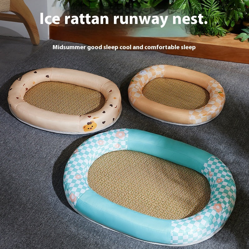 Pet Mat Cooling Pet Pad Oval Runway Nest - Pawsentialshub