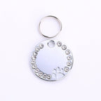 Personalized Round Metal Dog Tag Keychain-1