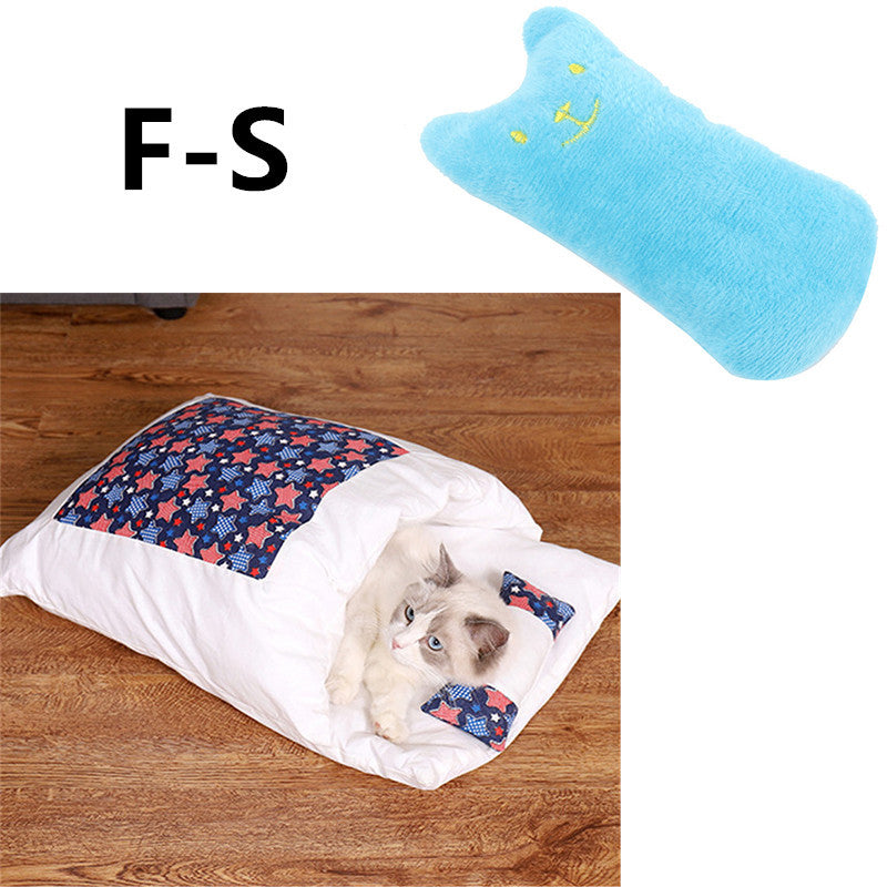 Cat Litter Winter Warm Cat Closed Removable And Washable Quilt Pawsentianshub