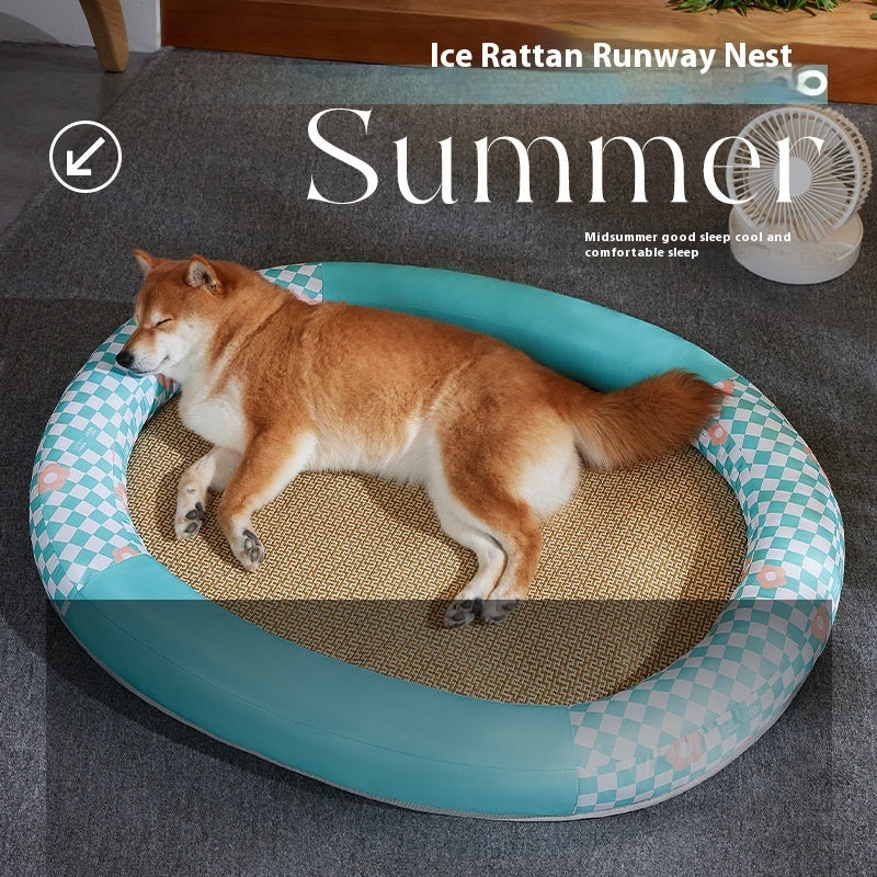 Pet Mat Cooling Pet Pad Oval Runway Nest - Pawsentialshub