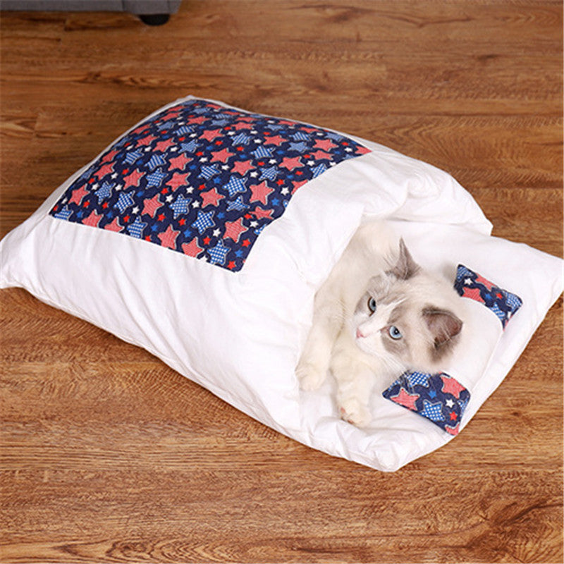 Cat Litter Winter Warm Cat Closed Removable And Washable Quilt Pawsentianshub