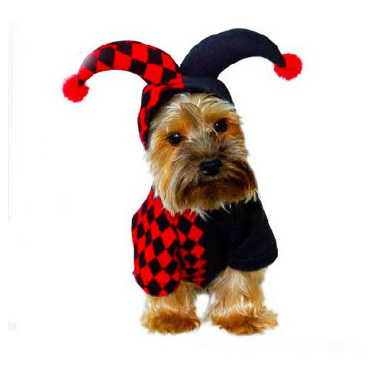 Halloween Funny Clown Pet Dog Cat Costume Pawsentialshub