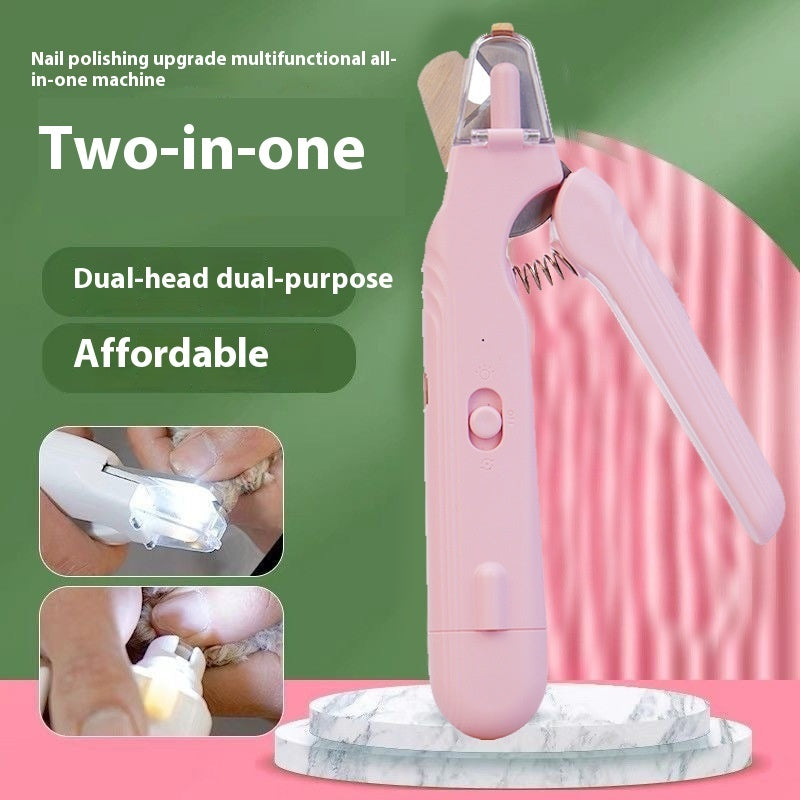 2 In 1 Pet Nail Clippers With Led Light Dog Cat Special Blood Line Scissors Multifunction Animals Paw Nail Trimmer Pet Supplies My Store