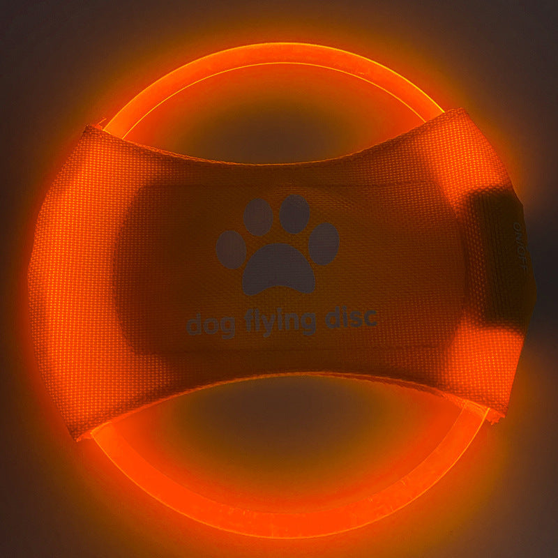 Dog Flying Discs Light Glowing LED LuminousTrainning Interactive Toys Game Flying Discs Dog Toy Pet Dog Accessories Pet Products - Pawsentialshub