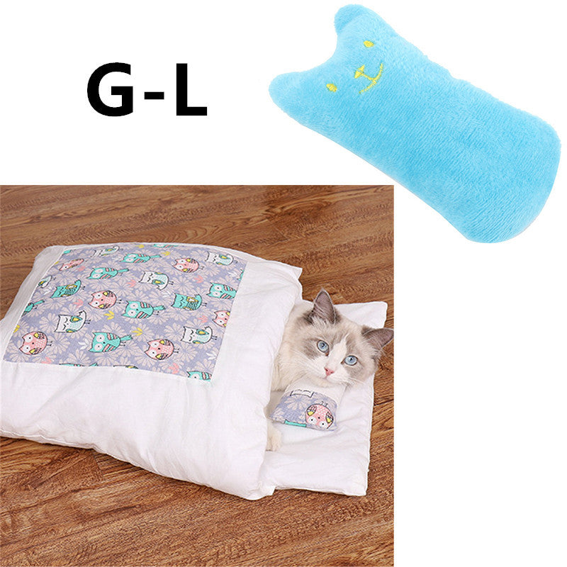 Cat Litter Winter Warm Cat Closed Removable And Washable Quilt Pawsentianshub