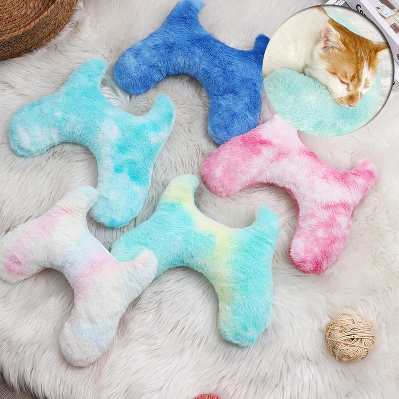 Pet Pillow Super Soft Tie-dyed Plush Cat Supplies Pet Products - Pawsentialshub