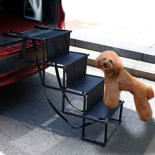 Pet Outdoor Products Car Folding Ladder Stair Steps - Pawsentialshub