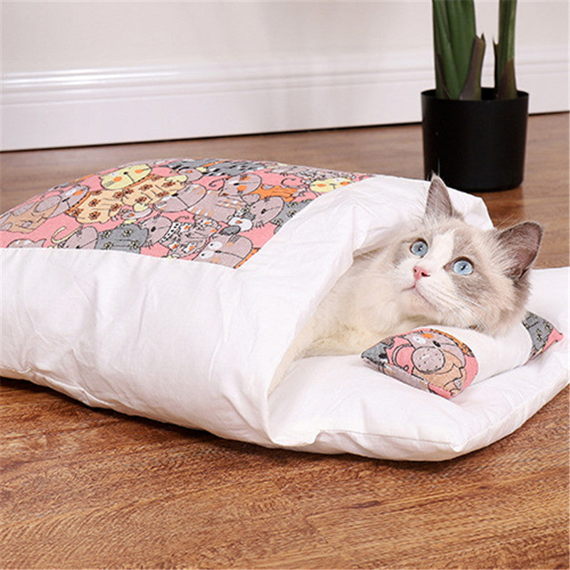 Cat Litter Winter Warm Cat Closed Removable And Washable Quilt Pawsentianshub