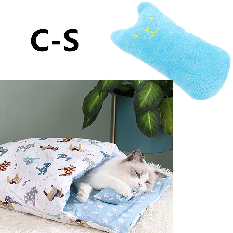 Cat Litter Winter Warm Cat Closed Removable And Washable Quilt Pawsentianshub