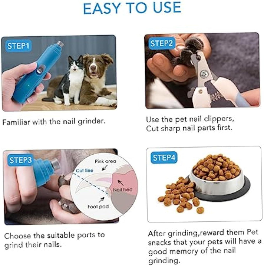 Pet Nail Grinder Electric Nail Polisher For Pet Dog Claw Trimmer Pet Nail Cutter Pet Trimmer Pet Clippers Pet Electric Grooming Toll Pet Nail Trimmer Pet Supplies - Pawsentialshub