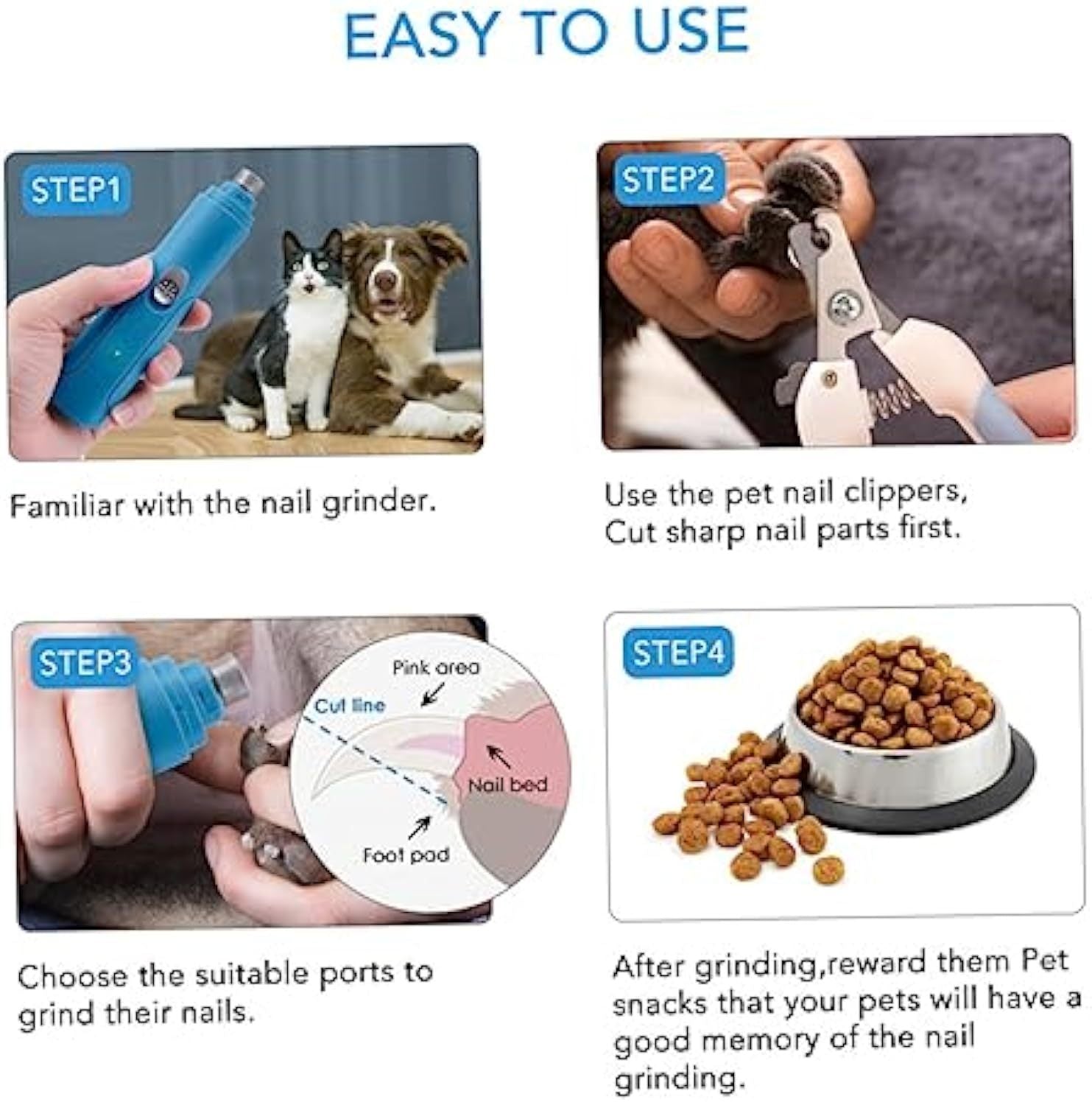 Pet Nail Grinder Electric Nail Polisher For Pet Dog Claw Trimmer Pet Nail Cutter Pet Trimmer Pet Clippers Pet Electric Grooming Toll Pet Nail Trimmer Pet Supplies - Pawsentialshub