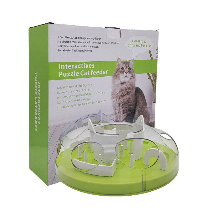 Pet Cat Toy Maze Slow Food Bowl - Pawsentialshub