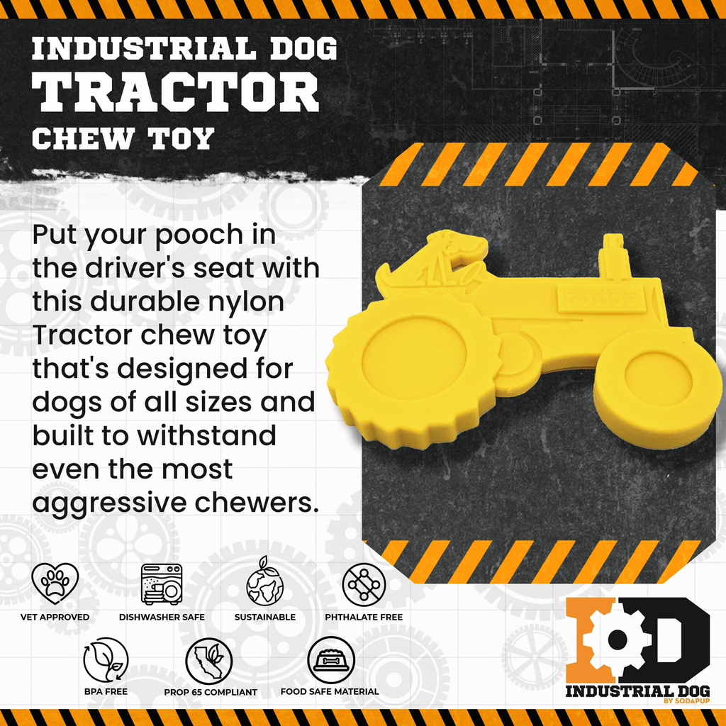 ID Tractor Ultra-Durable Nylon Chew Toy for Aggressive Dogs-3